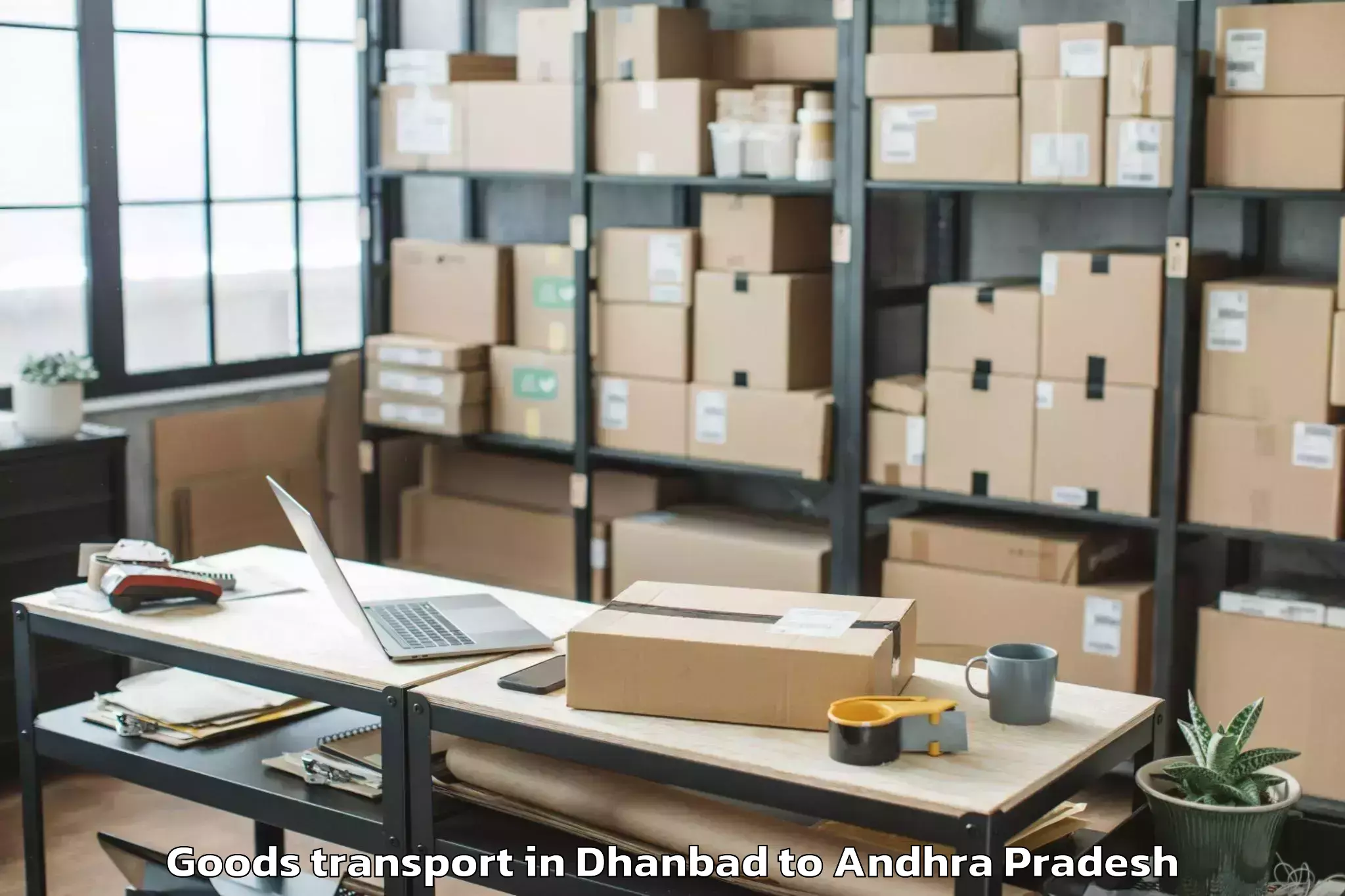 Easy Dhanbad to Santhabommali Goods Transport Booking